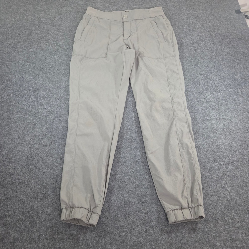 Athleta Trekkie Jogger Pants Light Gray Ripstop Hiking Women Size 4